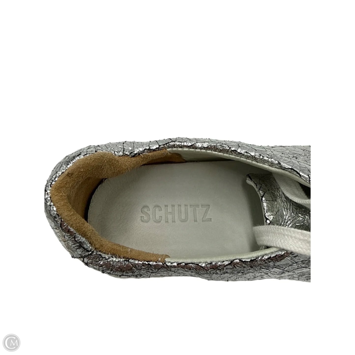 Shoes Sneakers By Schutz In Silver, Size: 6.5