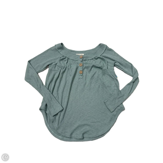 Top Long Sleeve By Free People In Green, Size: Xs