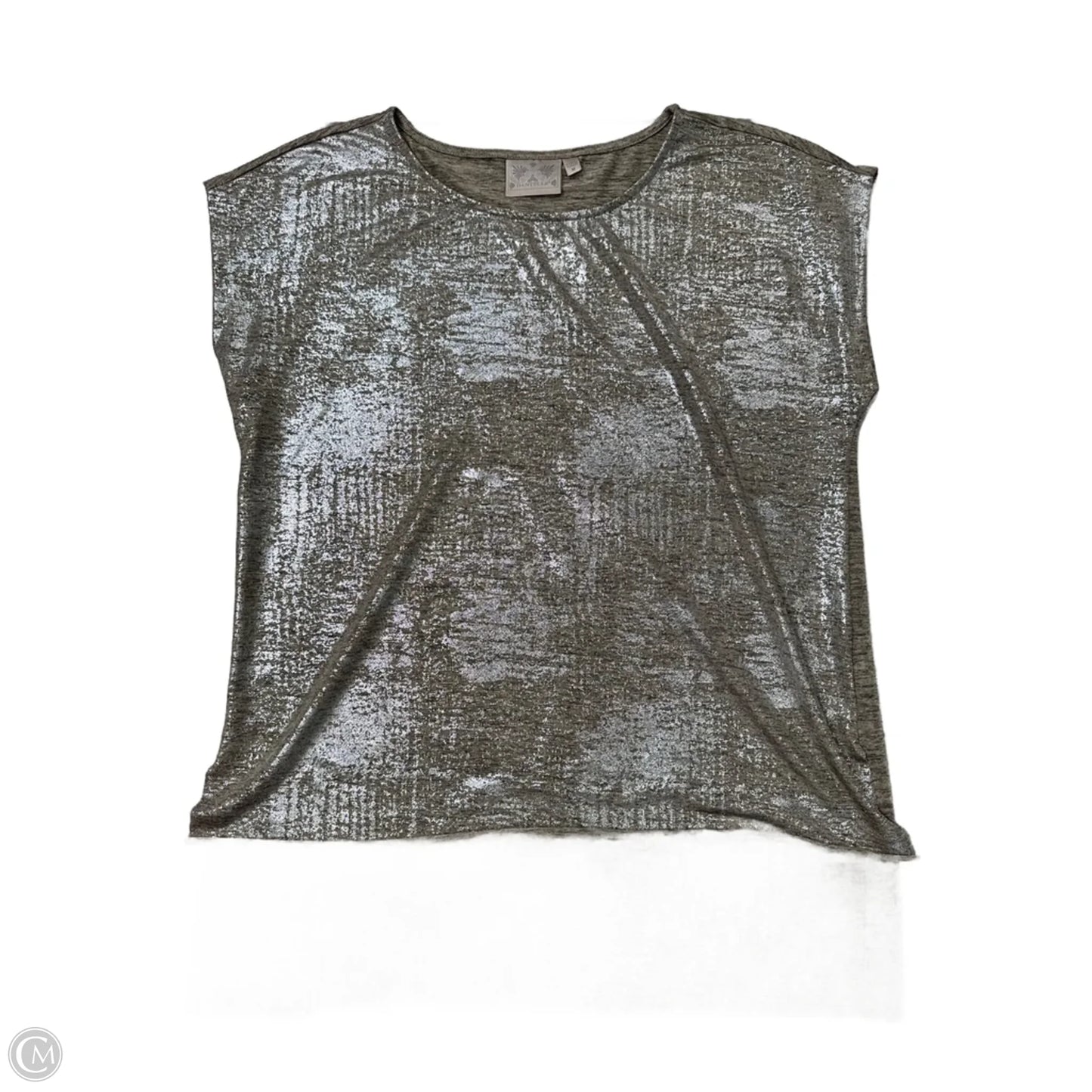 Top Short Sleeve By Dantelle In Silver, Size: M