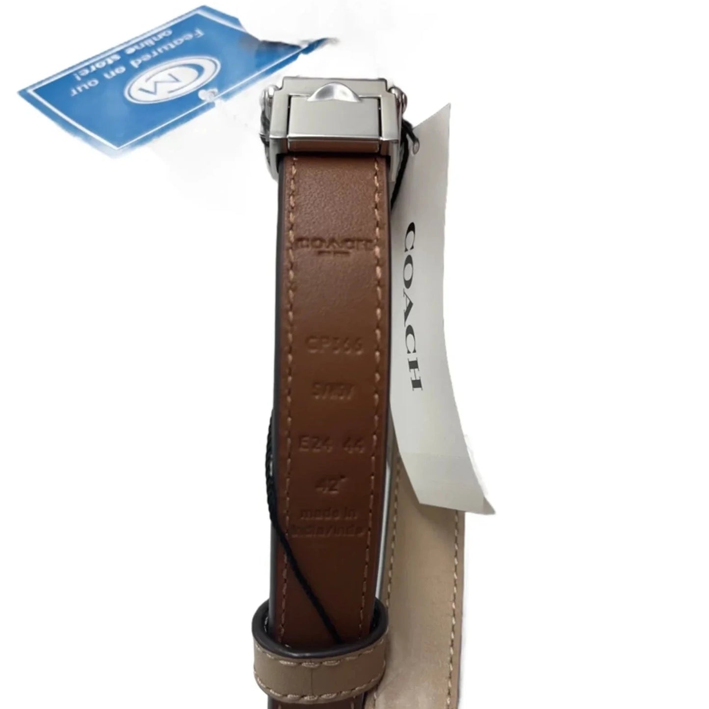 New! Coach Eliza Designer Belt, Size 42"