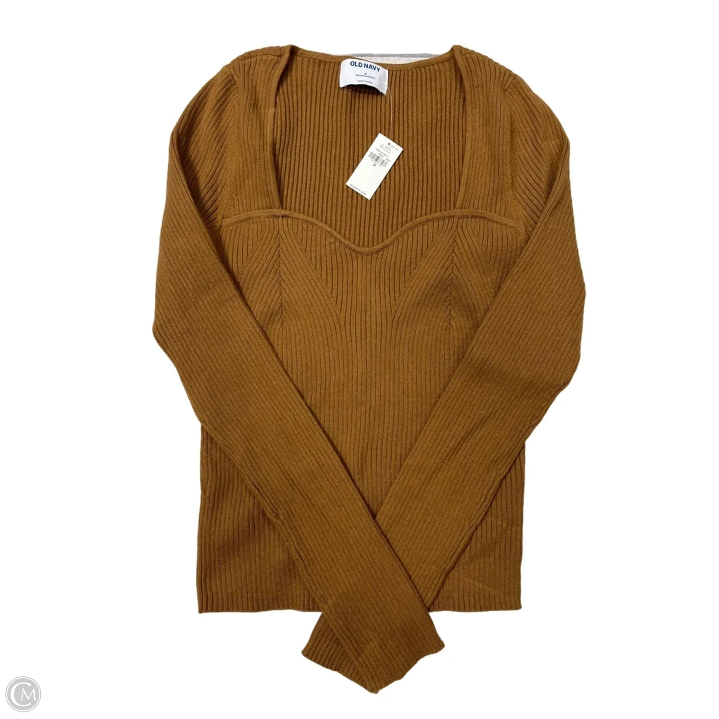 Top Long Sleeve By Old Navy In Brown, Size: M
