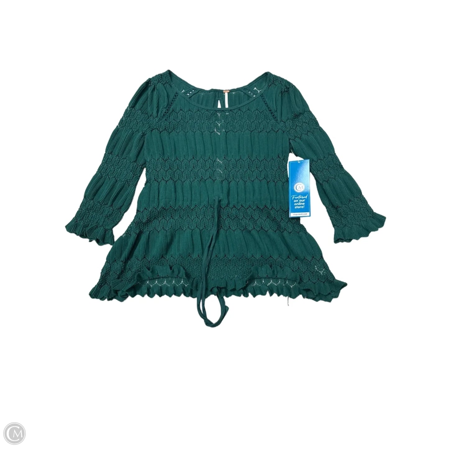 Top Long Sleeve By Free People In Teal, Size: S