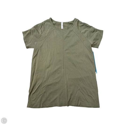 Athletic Top Short Sleeve By Athleta In Green, Size: M