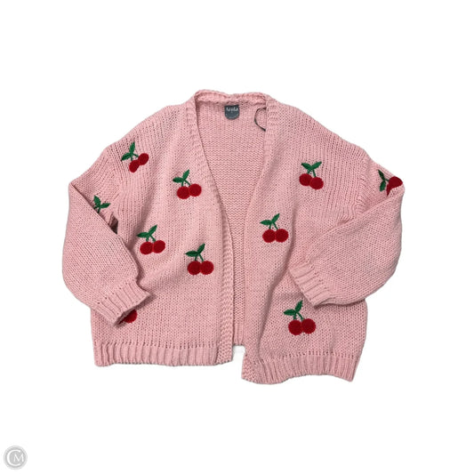 Sweater Cardigan By Arula In Pink, Size: Xl