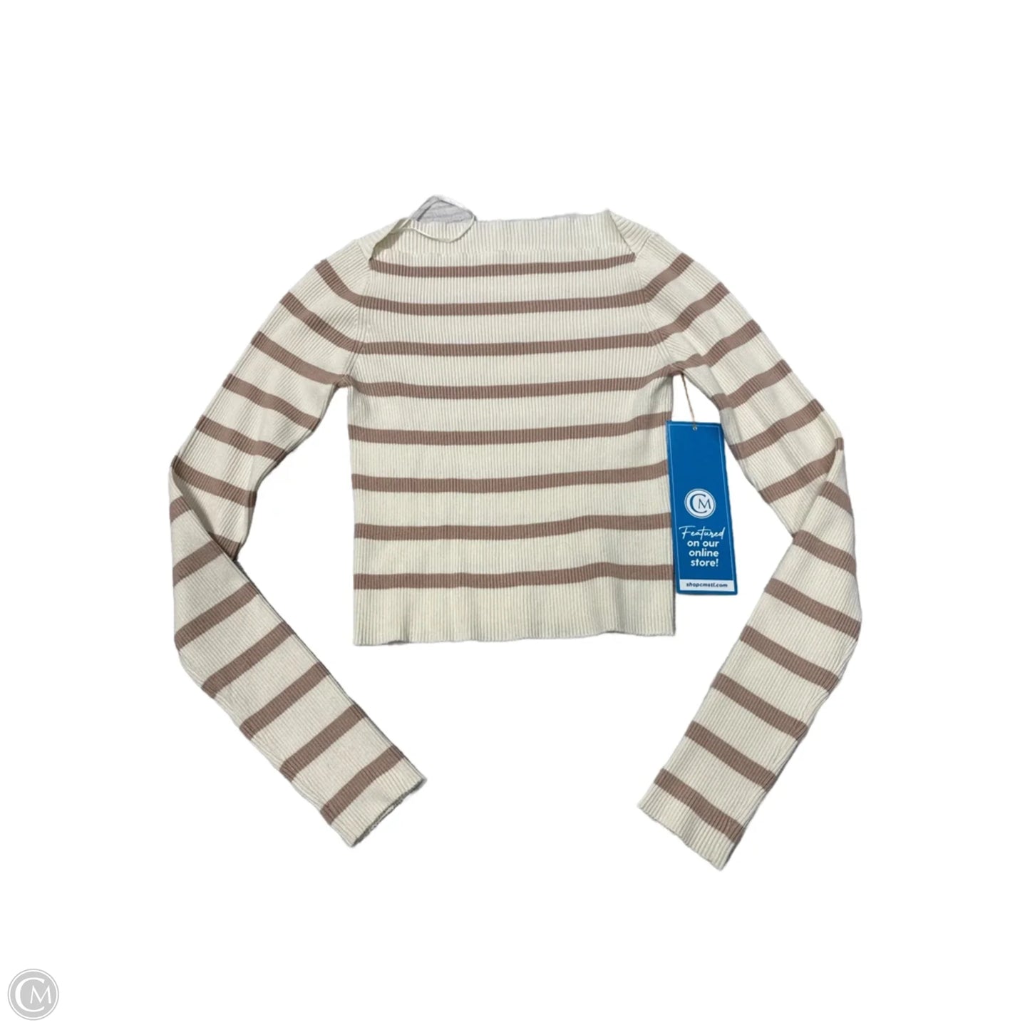 Top Long Sleeve By Double Zero In Striped Pattern, Size: S