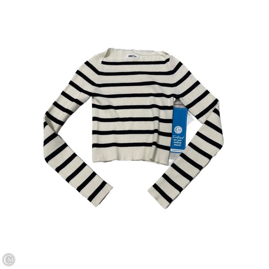 Top Long Sleeve By Double Zero In Striped Pattern, Size: M