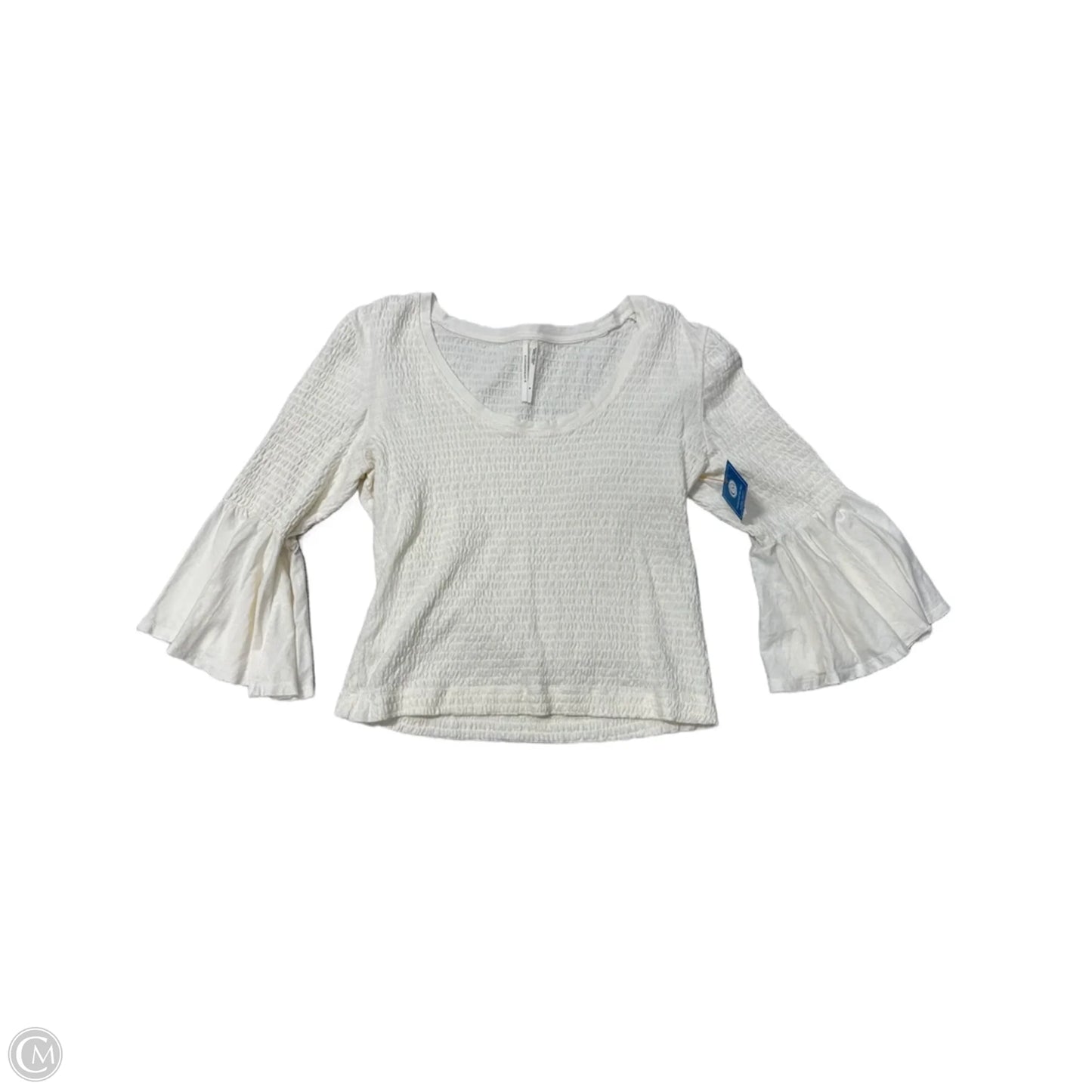 Top Long Sleeve By Anthropologie In Cream, Size: M