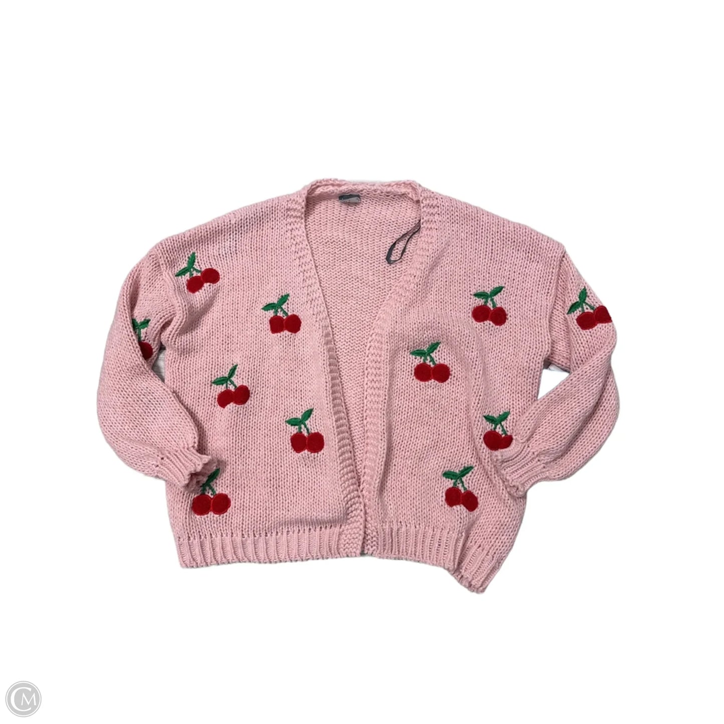 Sweater Cardigan By Arula In Pink, Size: Xl