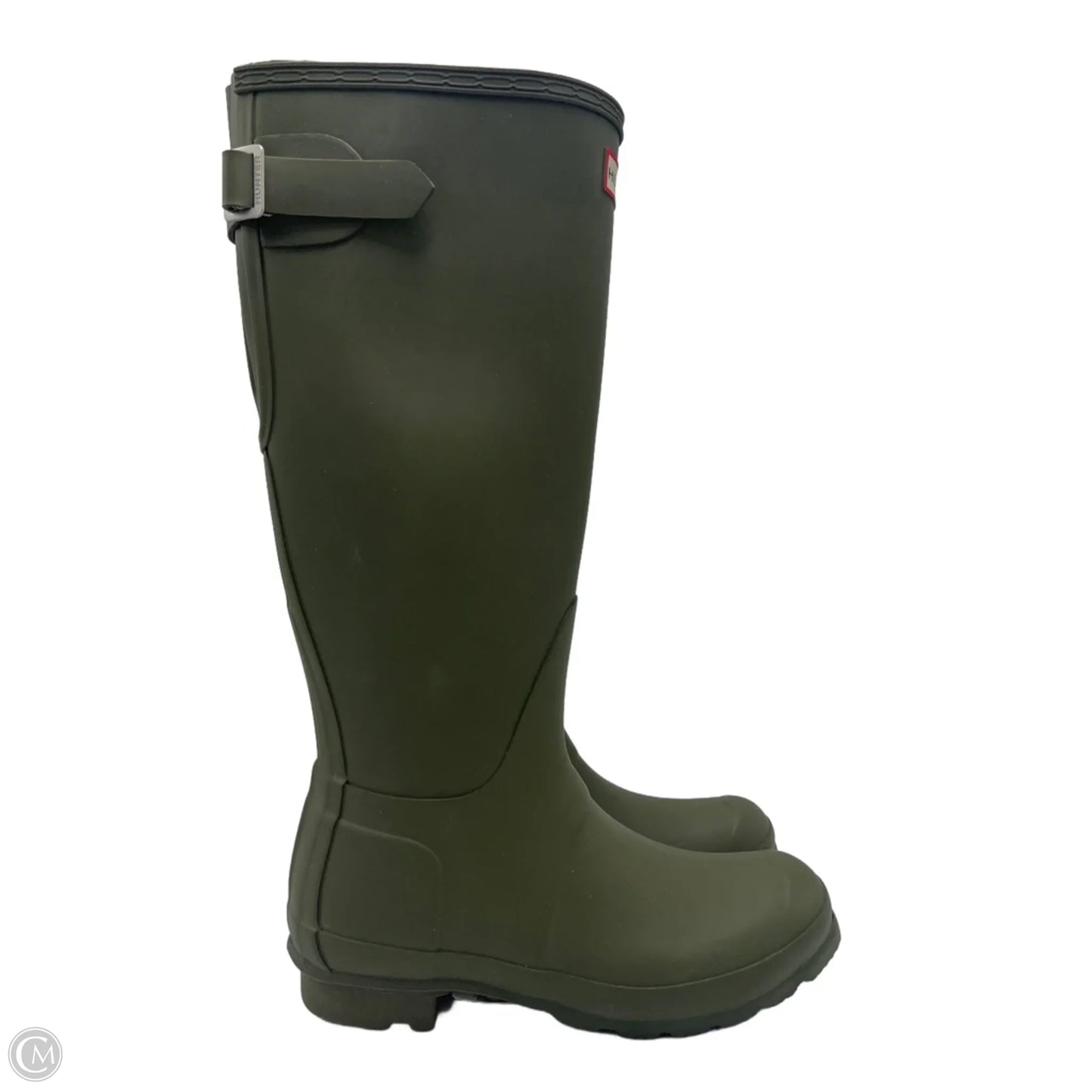 Boots Mid-calf Heels By Hunter In Green, Size: 6