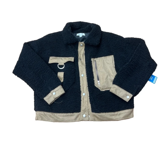Jacket Faux Fur & Sherpa By She + Sky In Black, Size: M