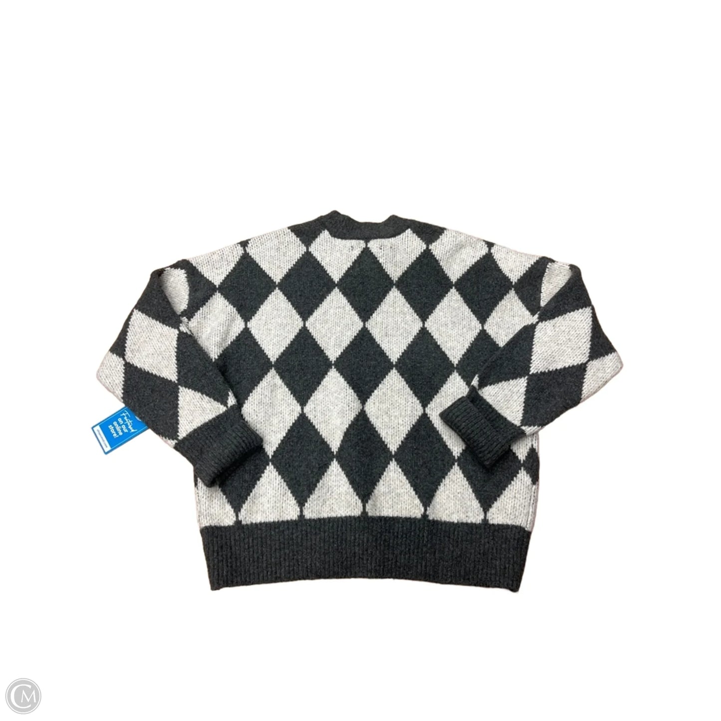 Sweater By Abercrombie And Fitch In Cream & Grey, Size: M