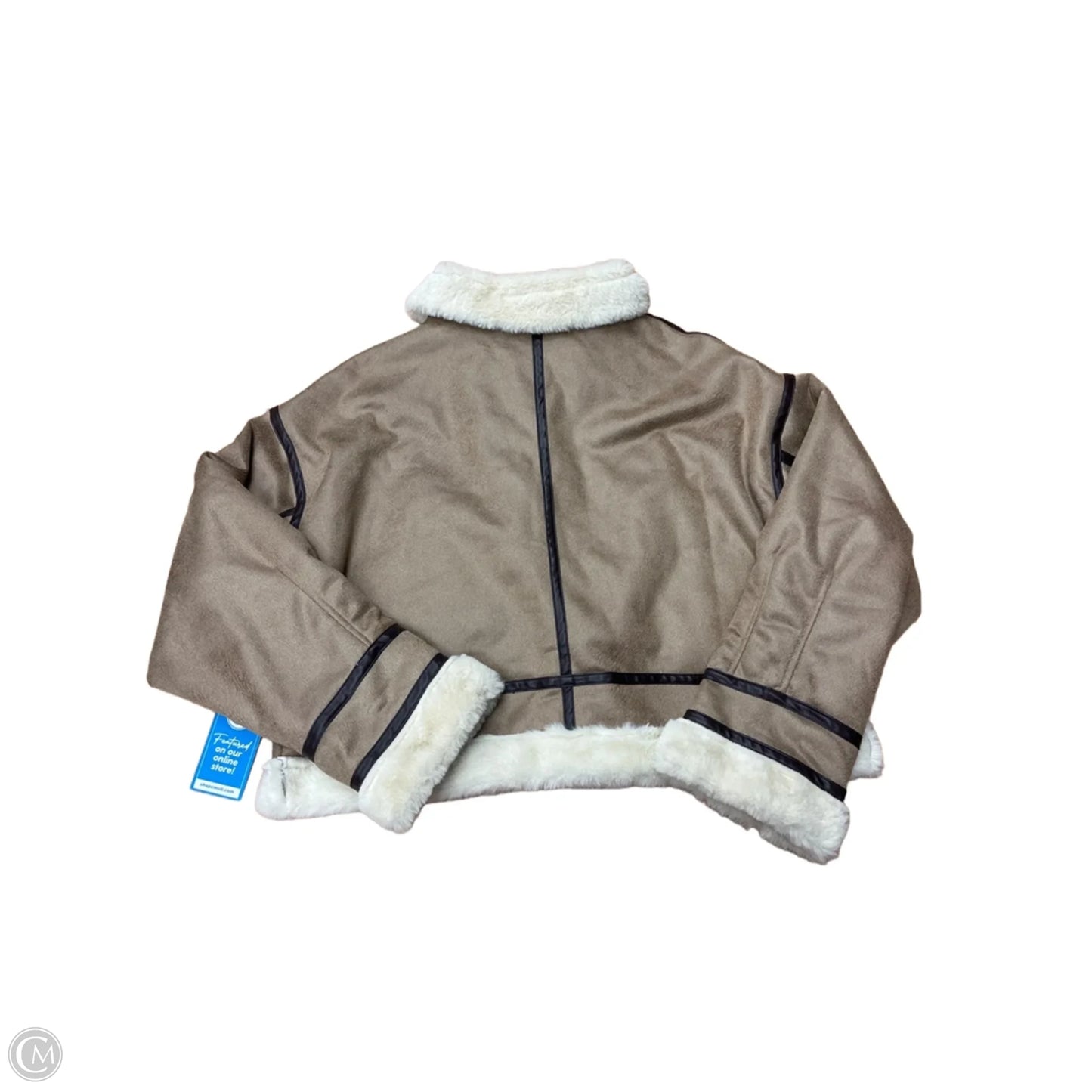 New! Jacket Faux Fur & Sherpa By Hyfve In Tan, Size: L