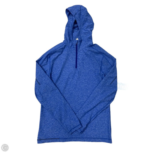 Athletic Top Long Sleeve Hoodie By Lululemon In Blue, Size: M