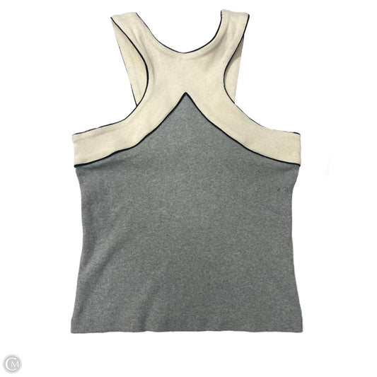 Top Sleeveless By Maeve In Cream & Grey, Size: S