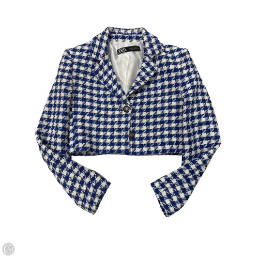Blazer By Zara In Blue & White, Size: Xs