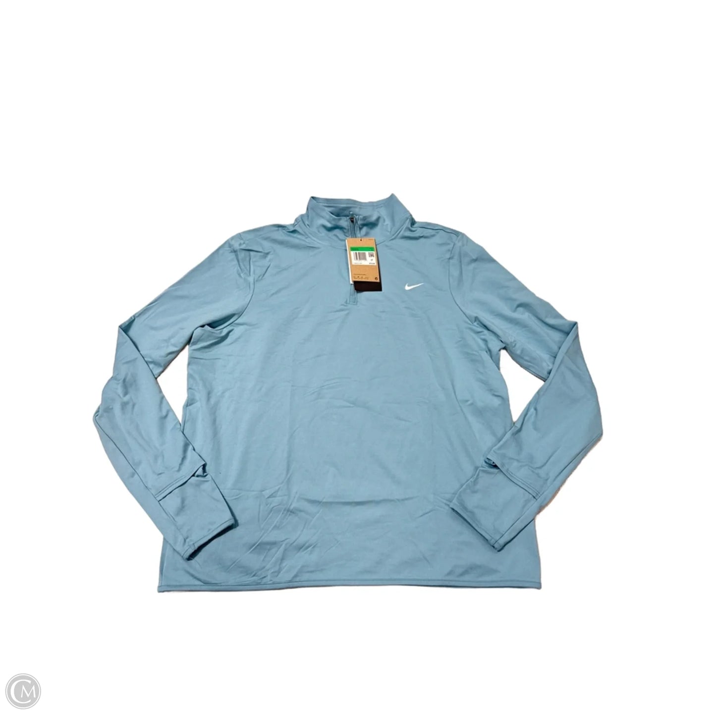 New! Athletic Top Long Sleeve Collar By Nike Apparel In Blue, Size: Xl