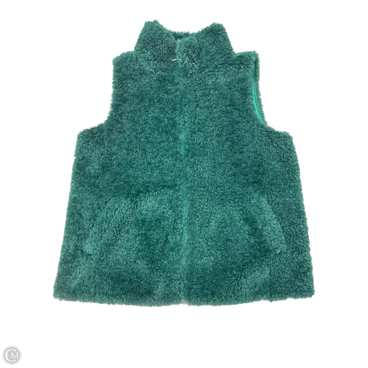 Vest Faux Fur & Sherpa By Talbots In Green, Size: 1x