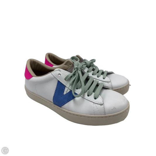 Berlin Leather & Neon Sneakers By Victoria in White, Size: 7