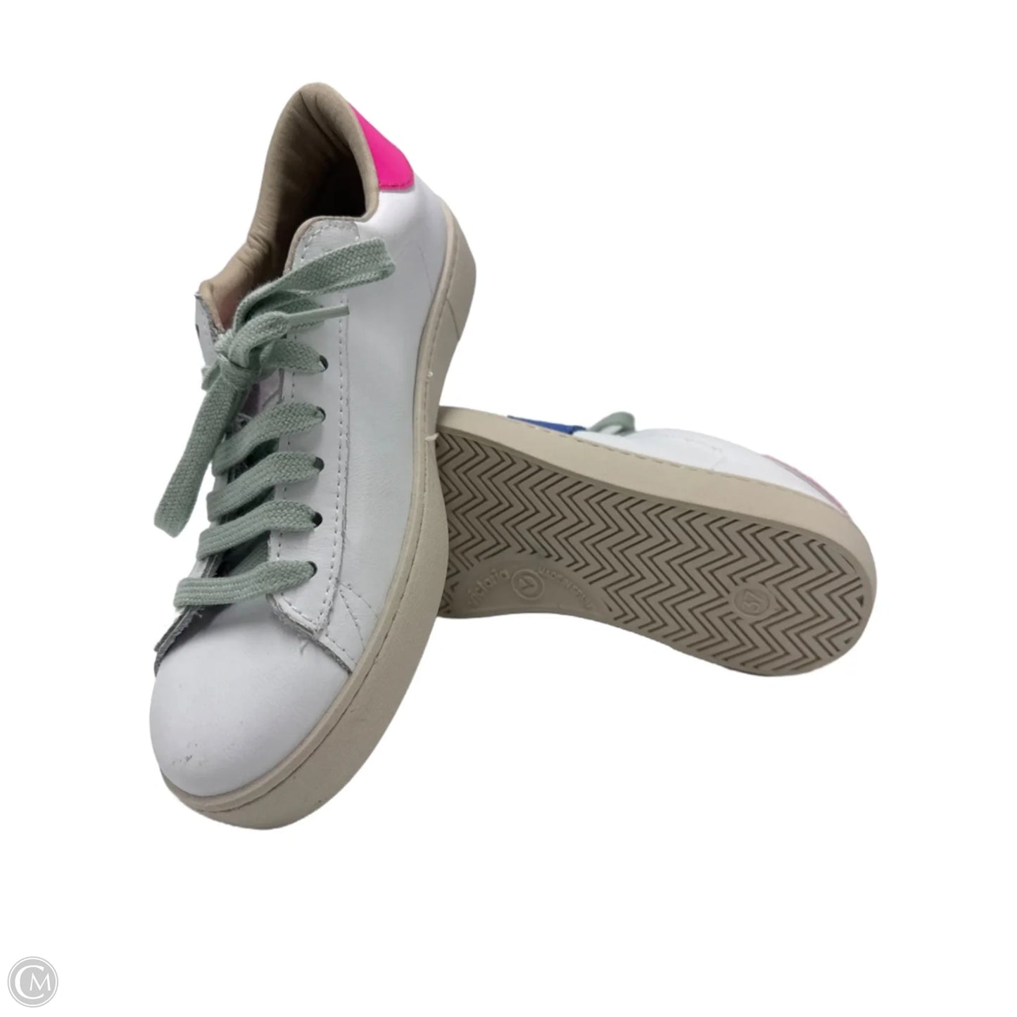 Berlin Leather & Neon Sneakers By Victoria in White, Size: 7