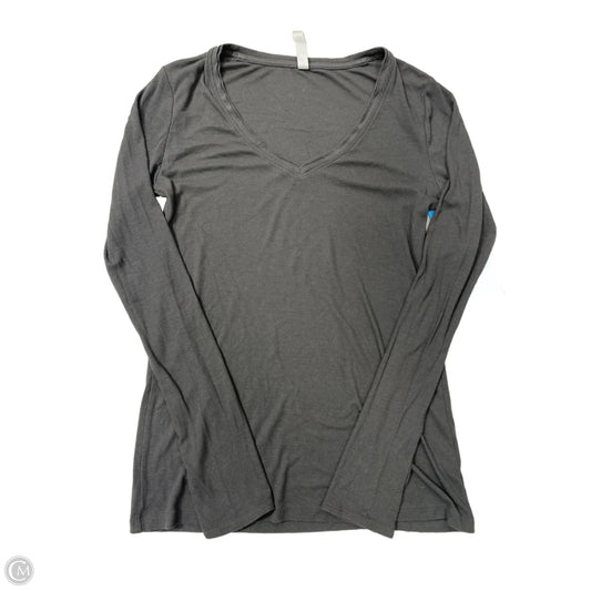 Athletic Top Long Sleeve Crewneck By Athleta In Grey, Size: M