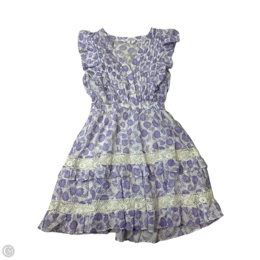 Dress Casual Short By Bb Dakota In Purple & White, Size: Xs