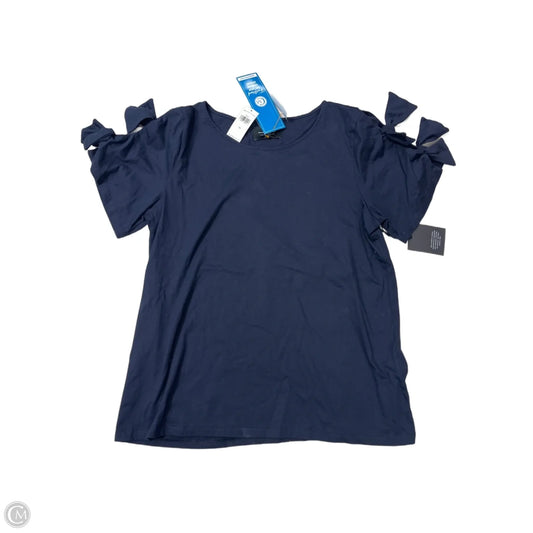 Top Short Sleeve By Banana Republic In Navy, Size: Xl
