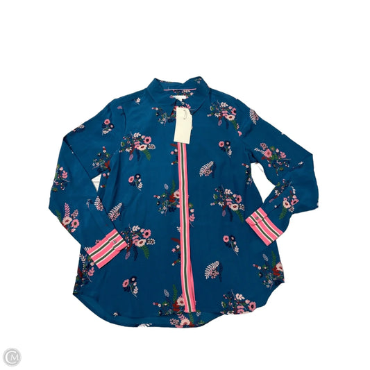 New! Top Long Sleeve By Boden In Blue & Pink, Size: M