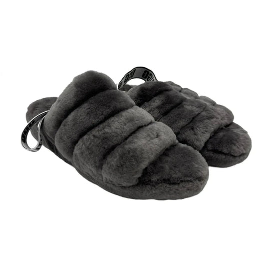 Slippers Designer By UGG In Grey, Size: 11