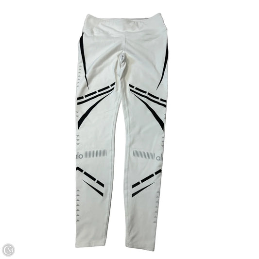 Athletic Leggings By Alo In Black & White, Size: S