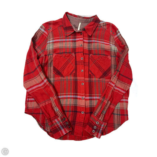 Top Long Sleeve By Free People In Red, Size: S