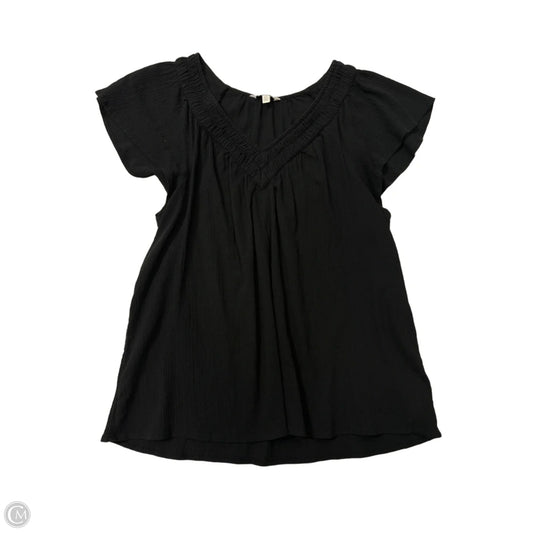 Top Short Sleeve By Lucky Brand In Black, Size: L