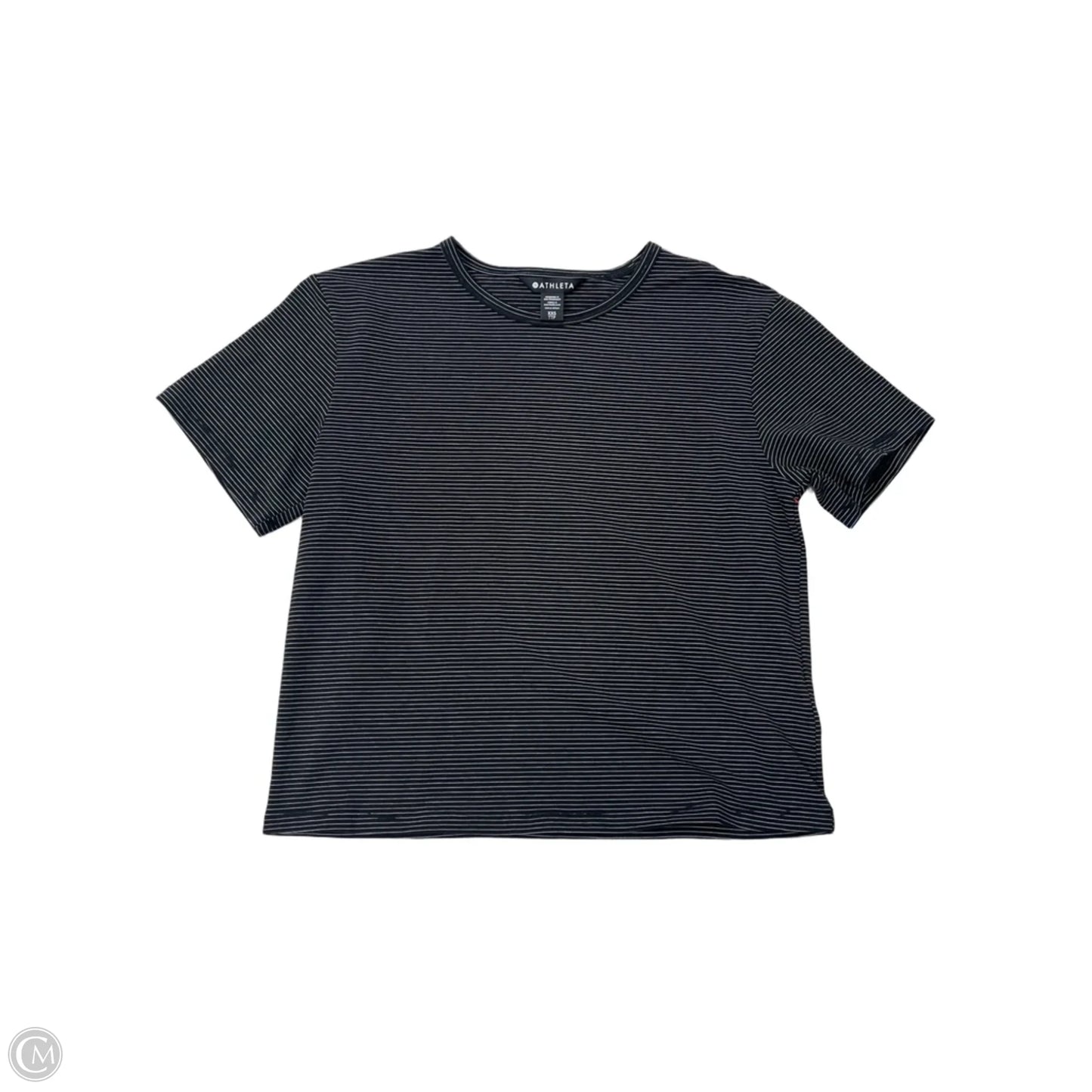 Athletic Top Short Sleeve By Athleta In Striped Pattern, Size: Xxs