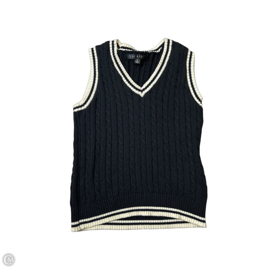 Top Sleeveless By Say What In Black & Cream, Size: M