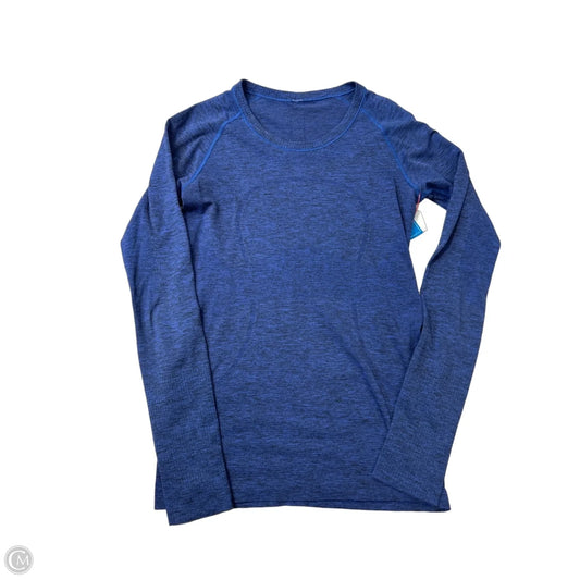 Athletic Top Long Sleeve Crewneck By Lululemon In Blue, Size: M