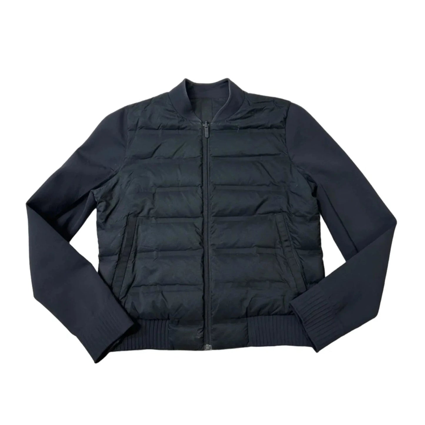 Athletic Jacket By Lululemon In Black, Size: M