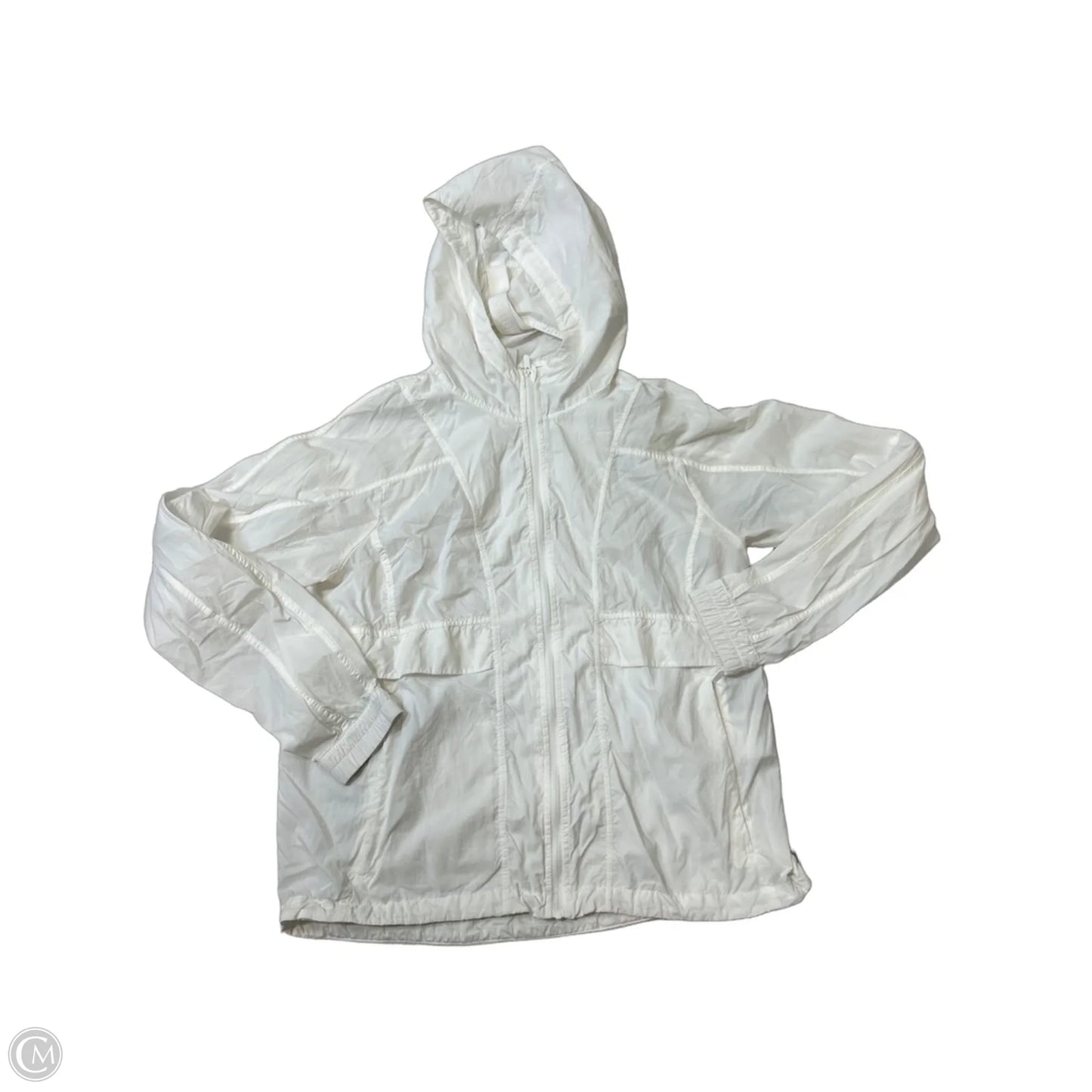 Athletic Jacket By Lululemon In White, Size: M