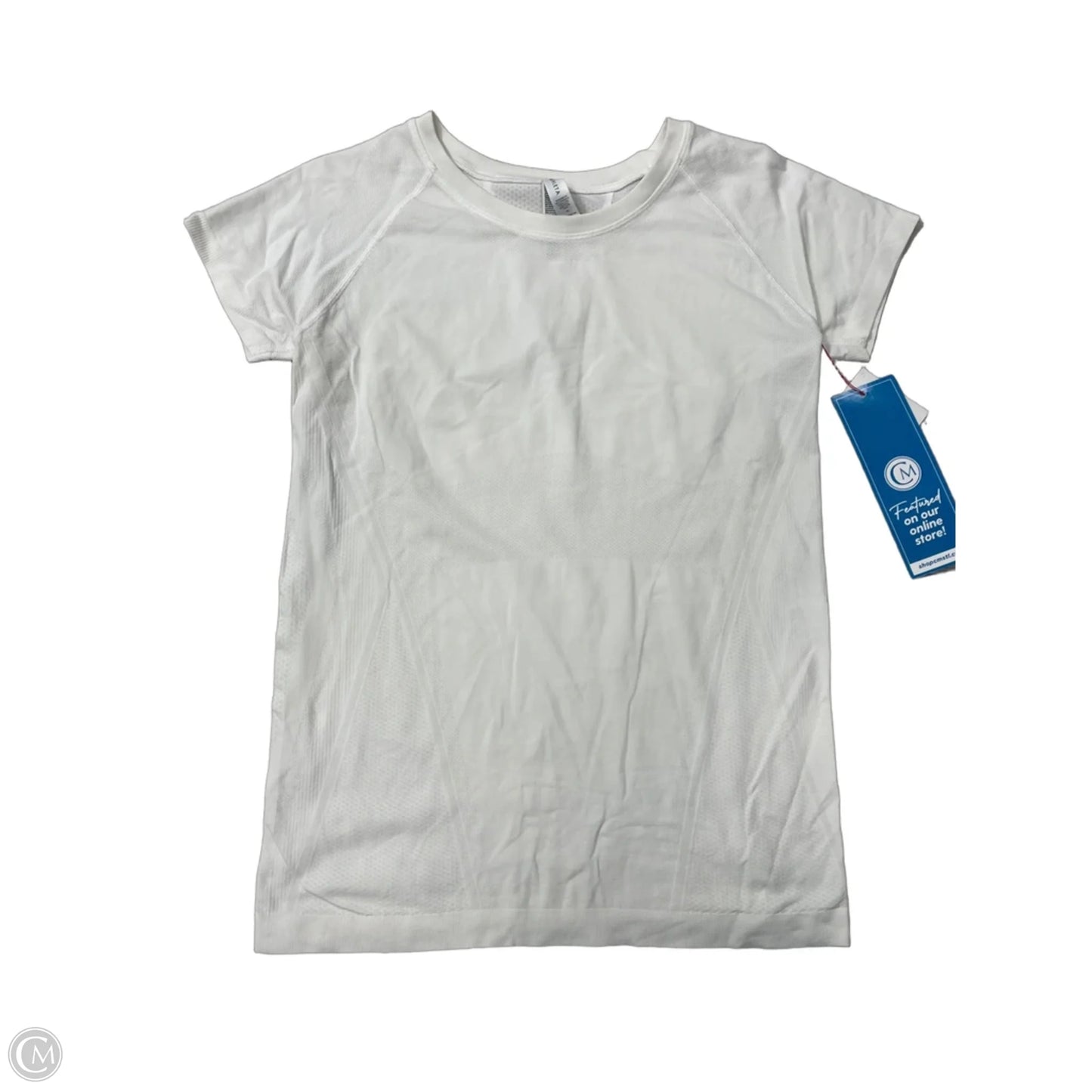Athletic Top Short Sleeve By Athleta In White, Size: M