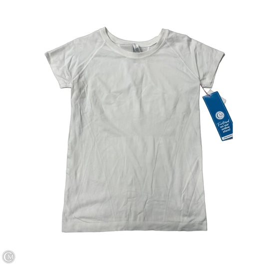 Athletic Top Short Sleeve By Athleta In White, Size: M