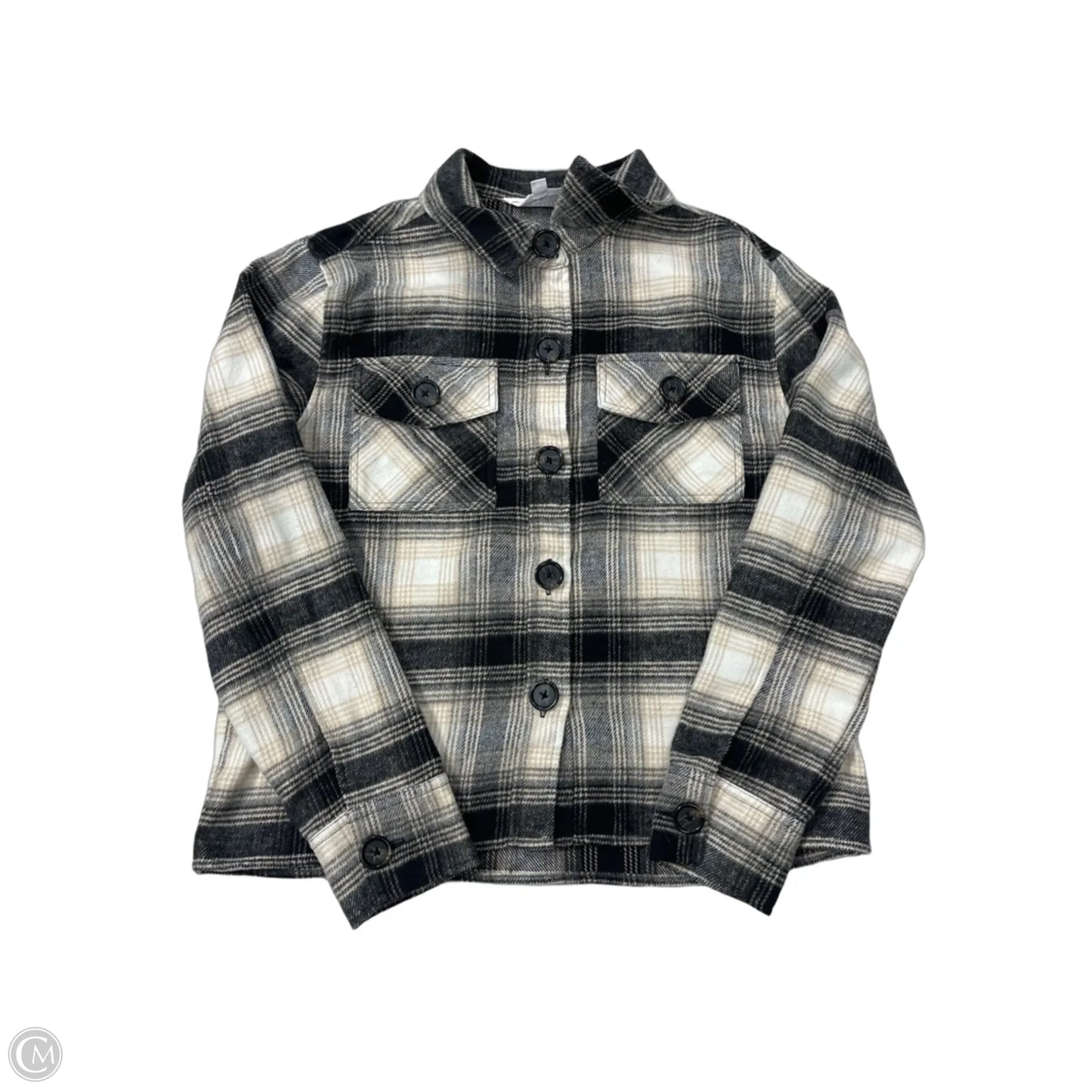 Jacket Shirt By Bb Dakota In Brown, Size: M