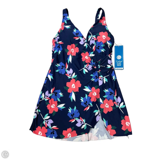 New! Swimsuit By Liz Claiborne In Blue, Size: L