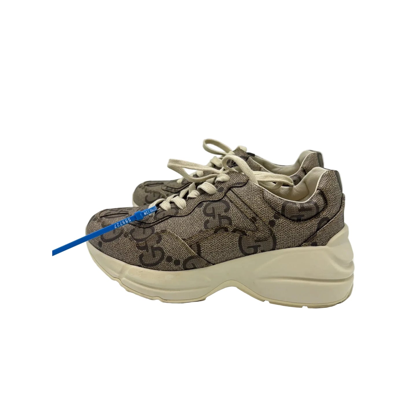 Gucci 100 Rythom GG Luxury Sneakers, Size: 6.5
