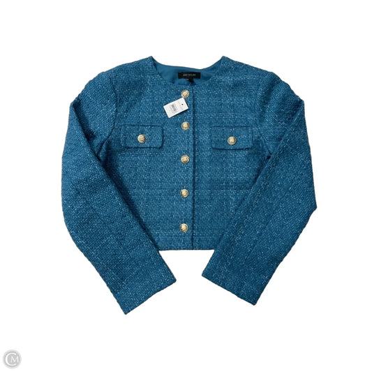 Blazer By Ann Taylor In Blue & Gold, Size: S