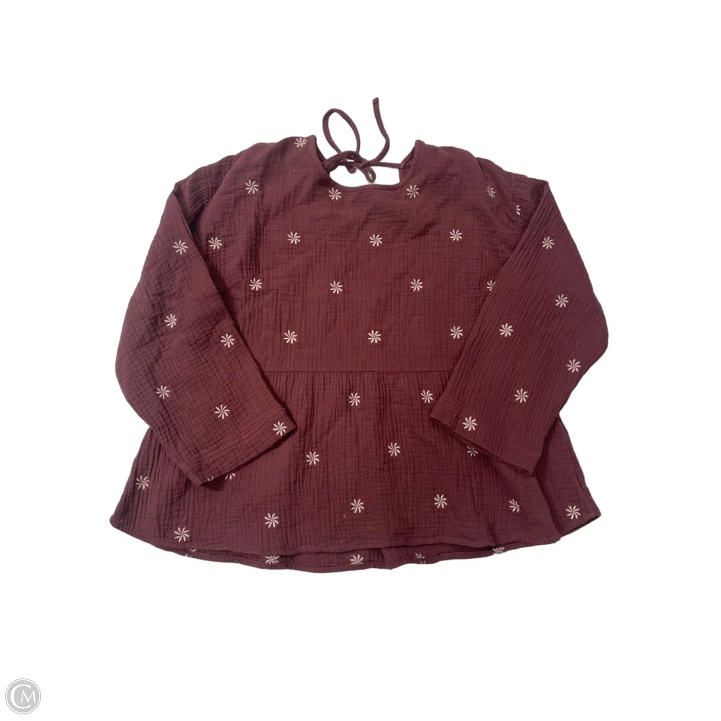Top Long Sleeve By Madewell In Purple, Size: Xl