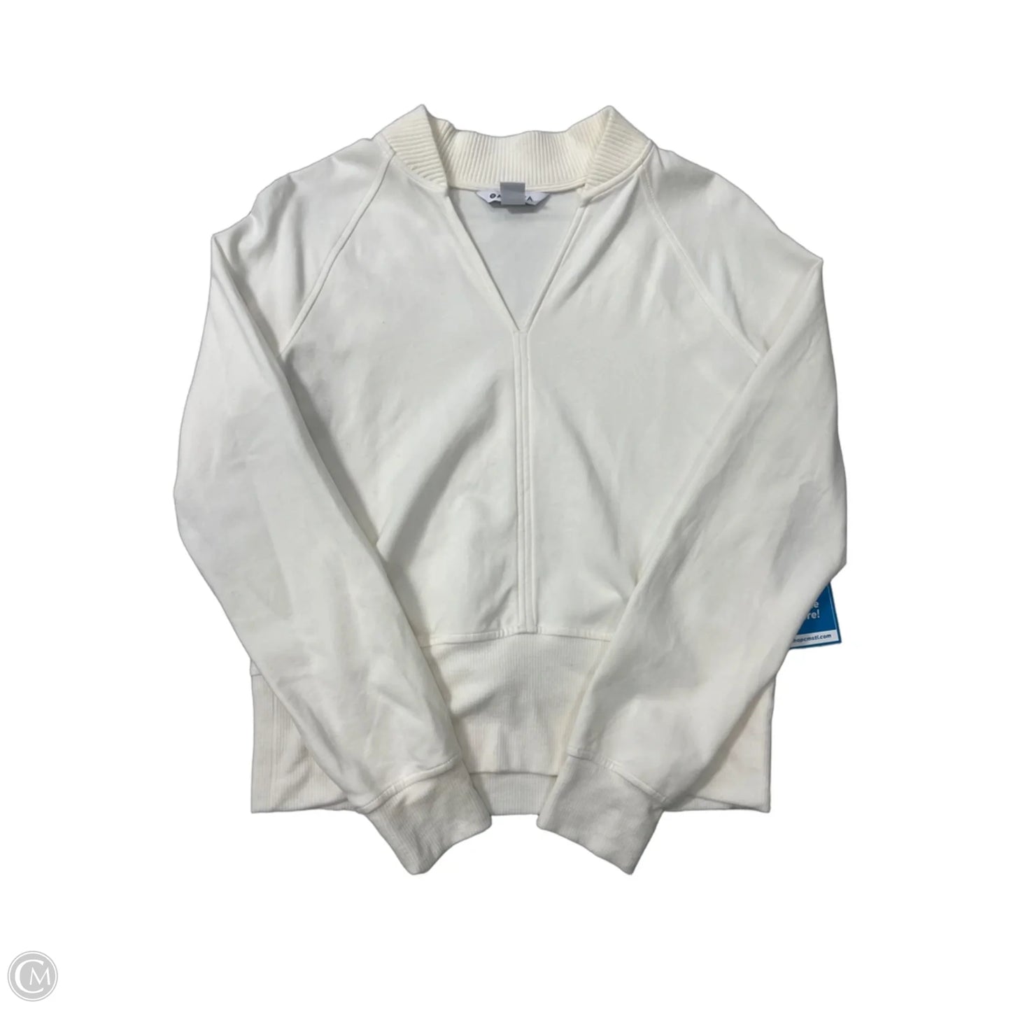 Athletic Top Long Sleeve Collar By Athleta In Cream, Size: Sp