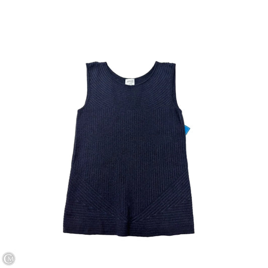 Top Sleeveless By Armani Collezoni In Navy, Size: L