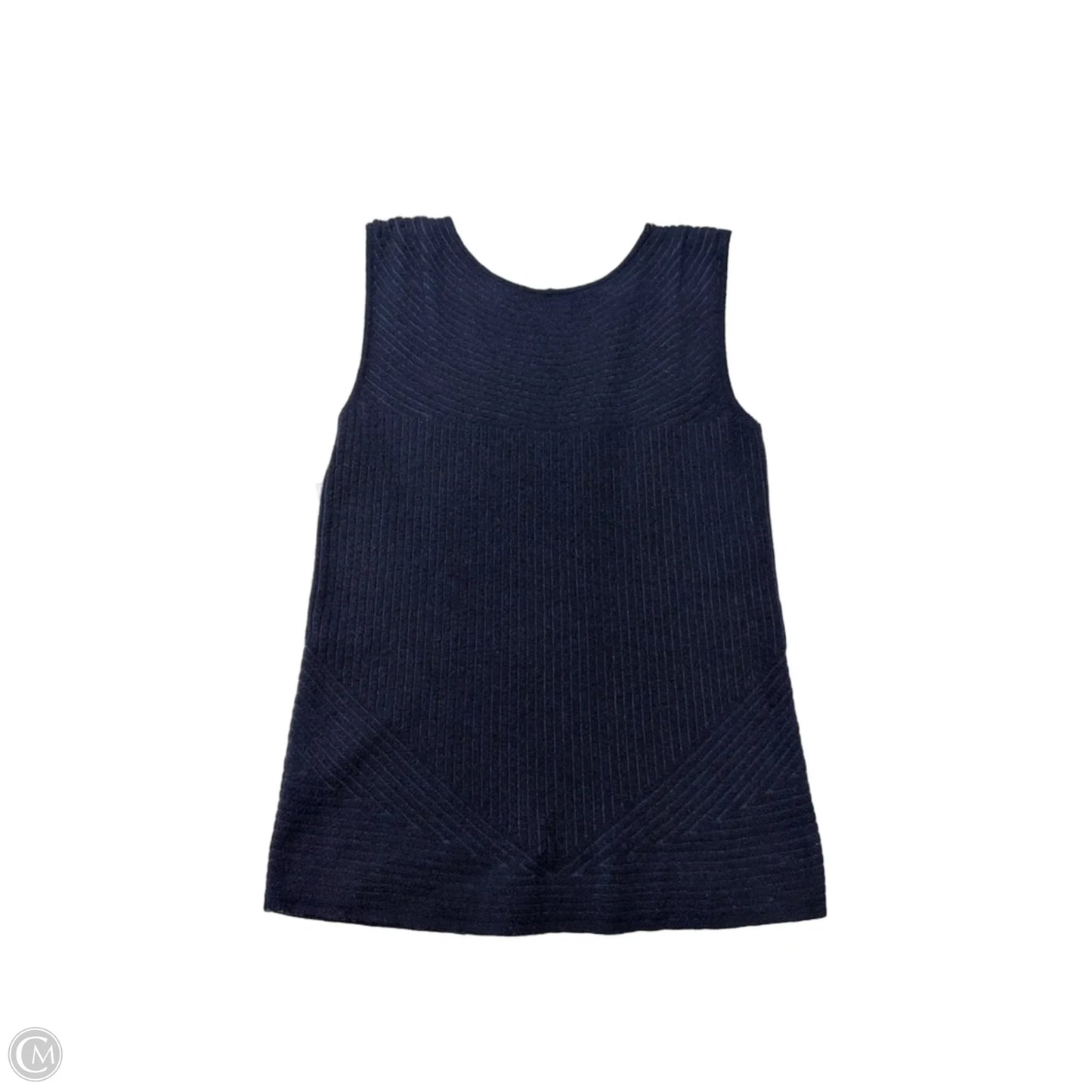Top Sleeveless By Armani Collezoni In Navy, Size: L