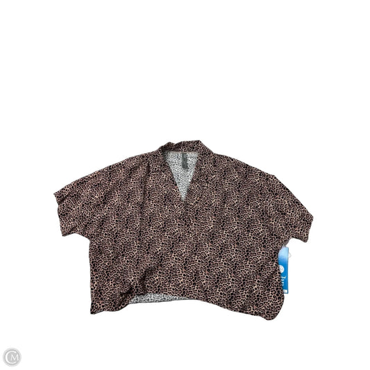 Top Long Sleeve By Anthropologie In Animal Print, Size: S
