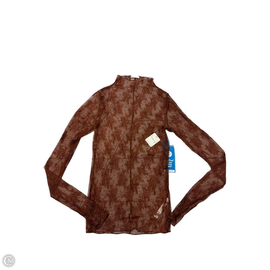 New! Top Long Sleeve By Free People In Brown, Size: M