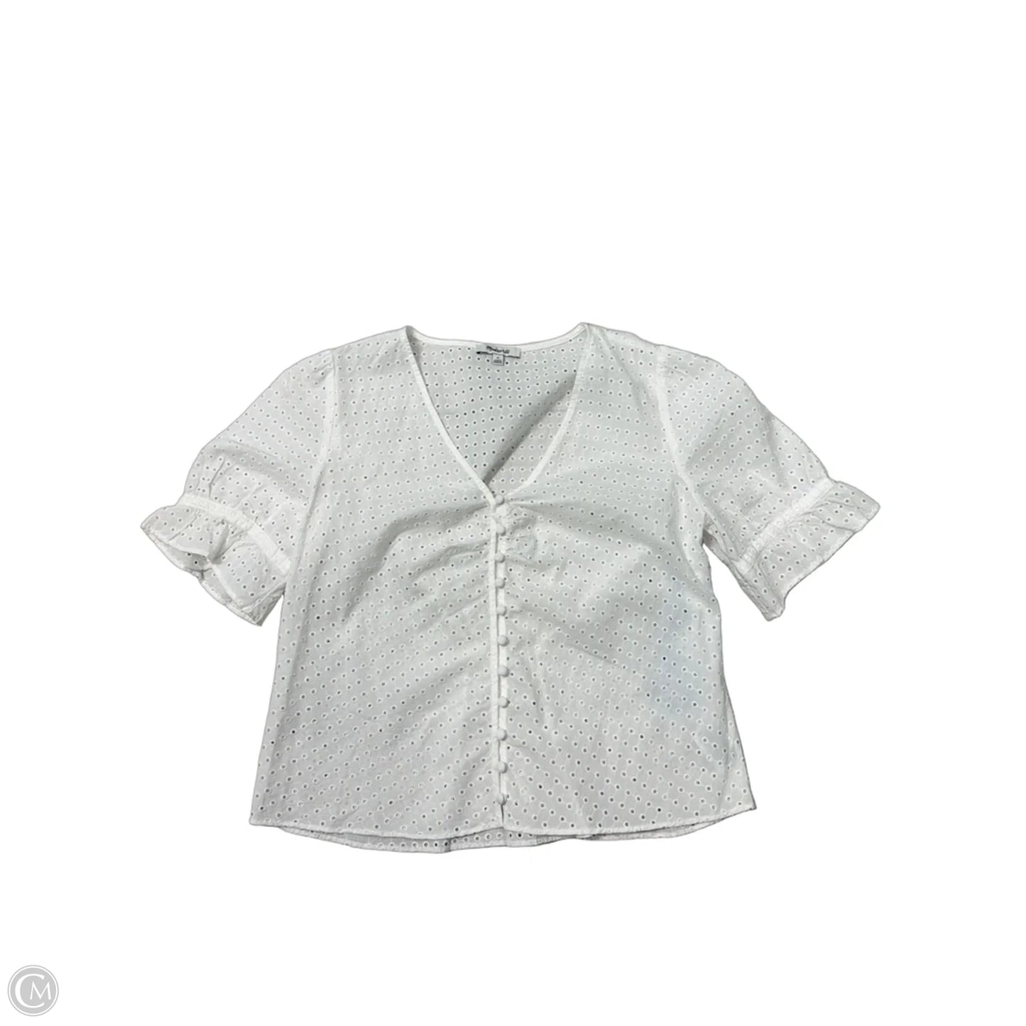 Top Short Sleeve By Madewell In White, Size: M
