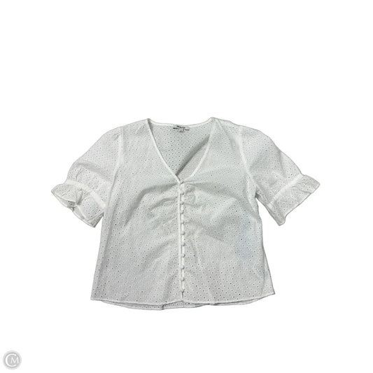 Top Short Sleeve By Madewell In White, Size: M